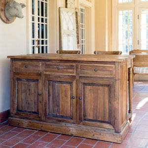 Reclaimed Wood Breakfast Island