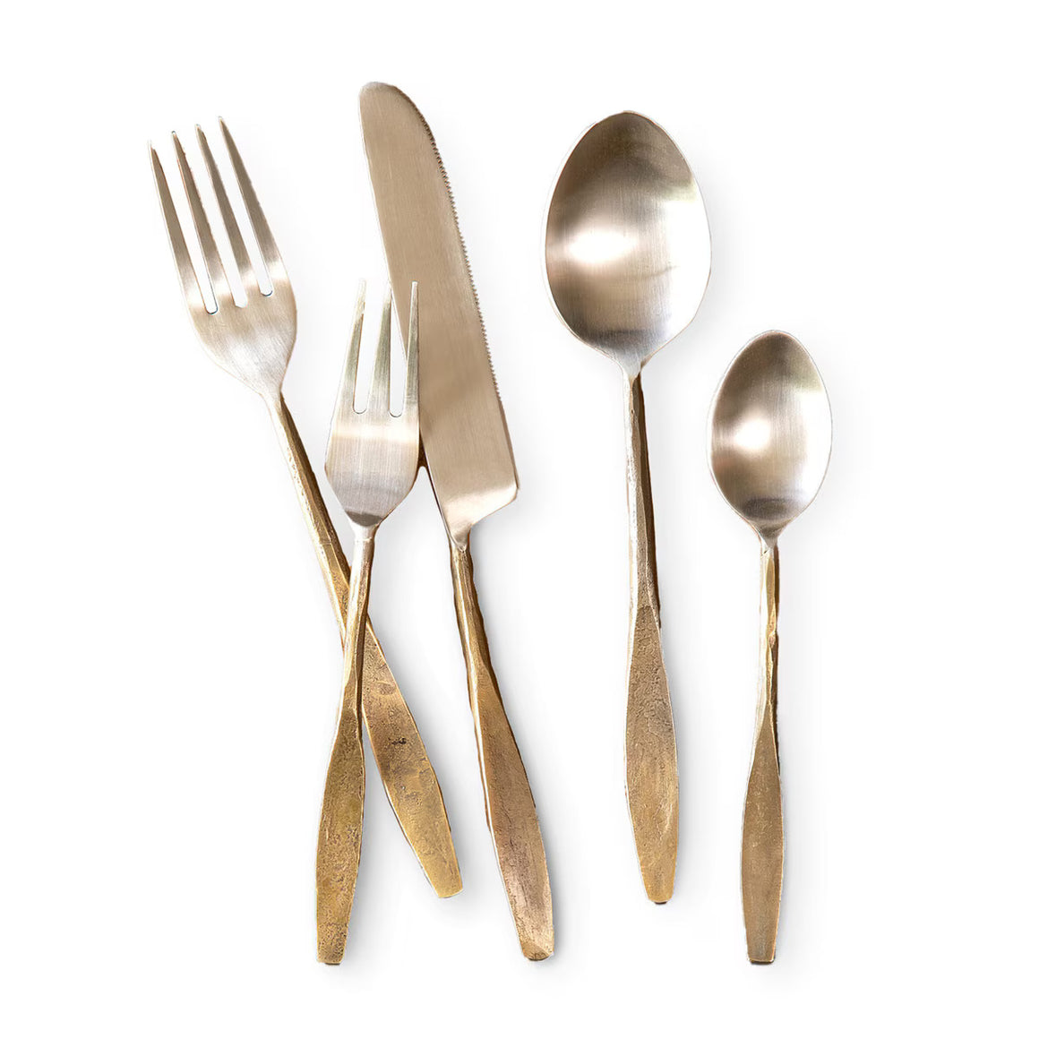 Antique Gold Colonial Flatware Set, (6 Sets)