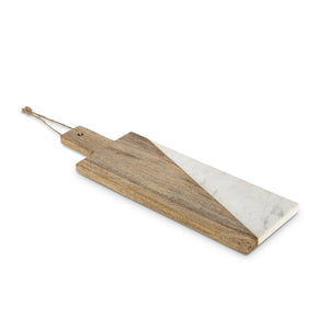 Wood and Marble Cutting Board with Handle