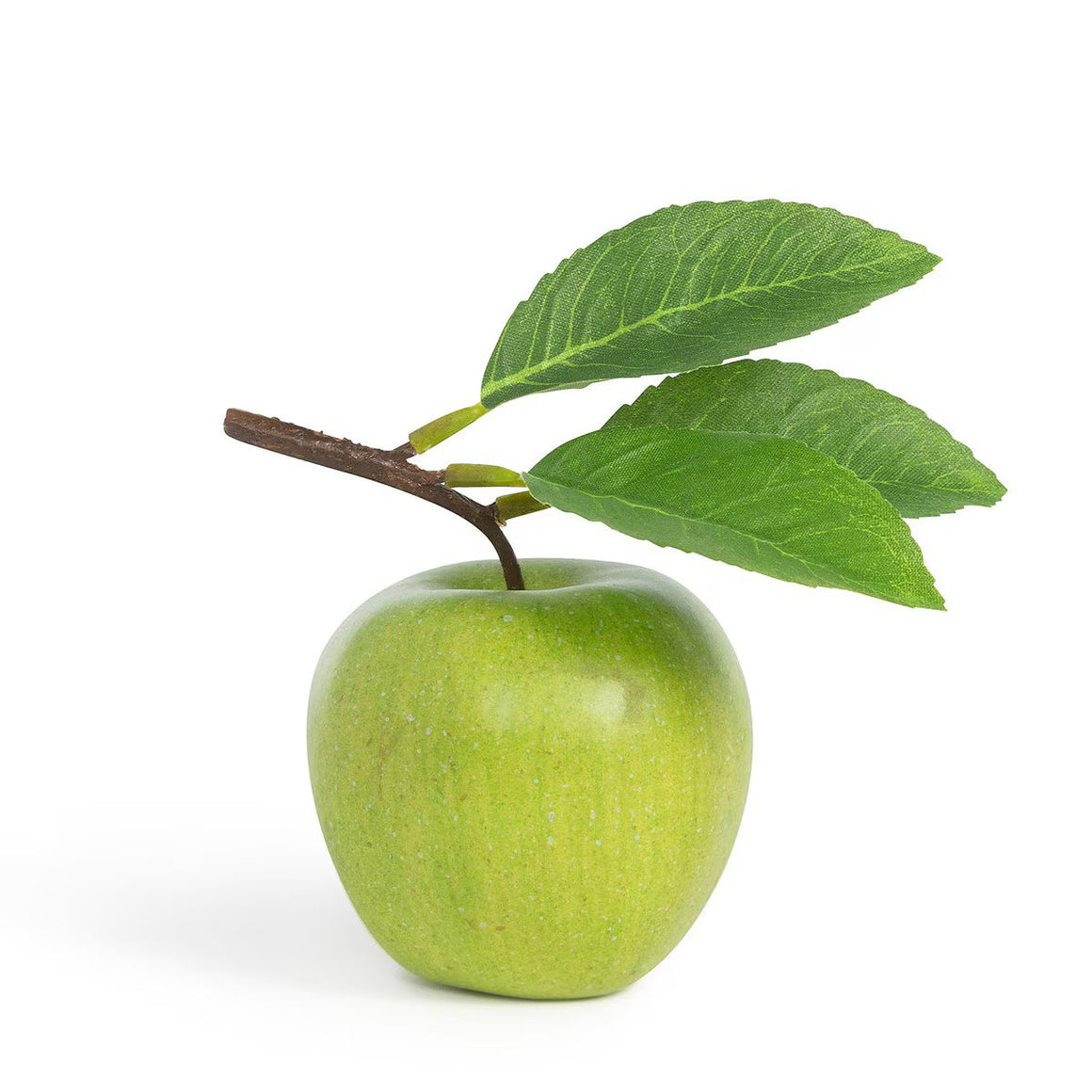 Apple with Leaf, Green - Set of 12