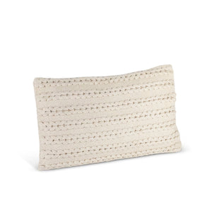 Cotton Woven Macrame Lumbar Pillow