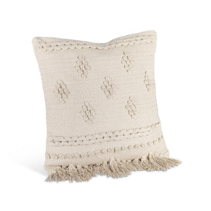 Cotton Woven Diamond Pattern Square Pillow