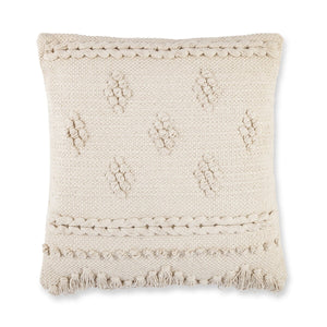 Cotton Woven Diamond Pattern Square Pillow