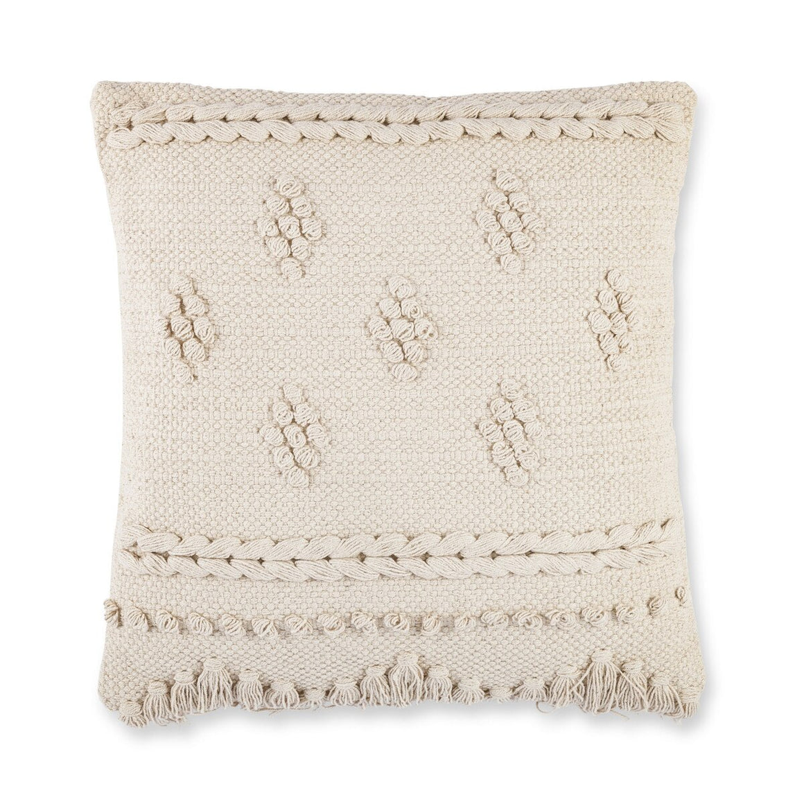 Cotton Woven Diamond Pattern Square Pillow