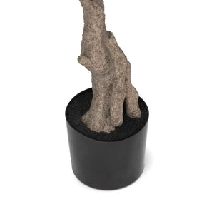 Faux Olive Tree with Weighted Black Pot, 78 Inch